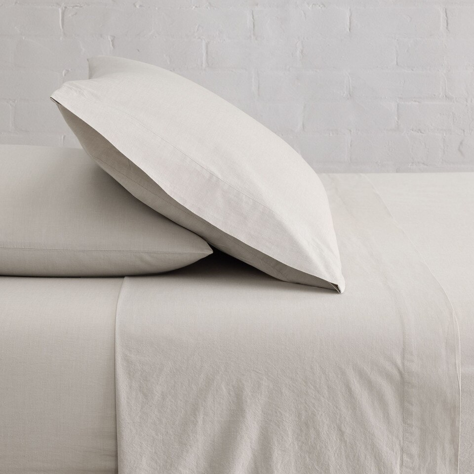 Organic Washed Cotton Percale Sheets & Pillowcases